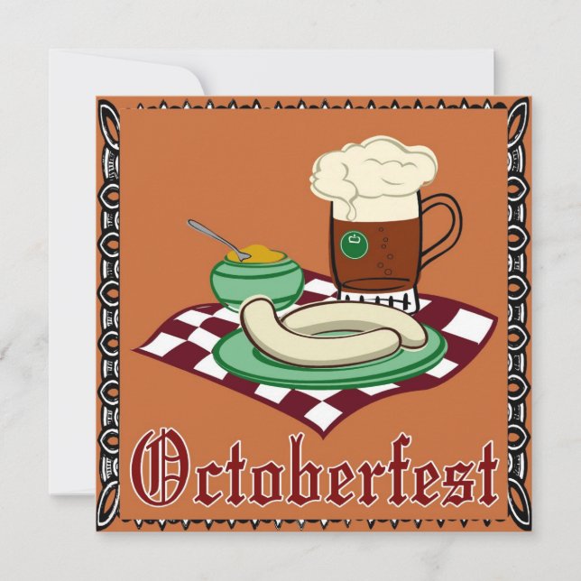 Carte Octoberfest, Oktoberfest, allemand (Devant)