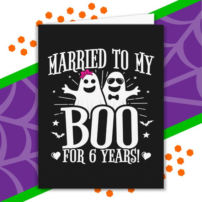 Carte Octobre Mariage Anniversaire Funny 6e Anniversaire (Créateur téléchargé)