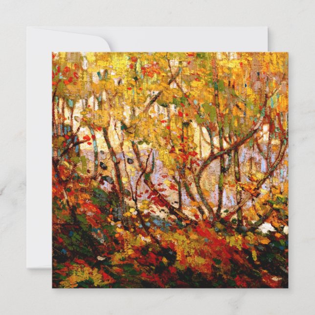 Carte Octobre opulent, célèbre peinture d'art, (Devant)