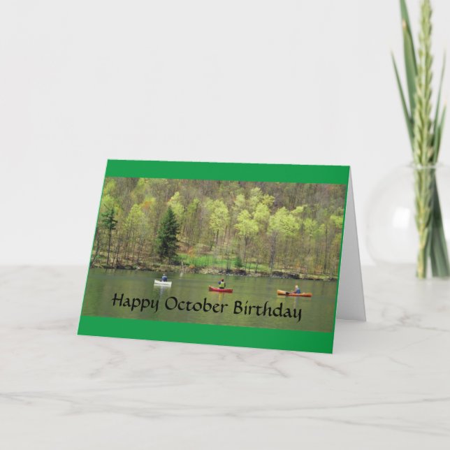 CARTE **OCTOBRE SOUHAITS D'ANNIVERSAIRE** BEAU COMME CAR (Devant)
