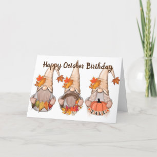 CARTE **OCTOBRE SOUHAITS D'ANNIVERSAIRE** BEAU COMME CAR