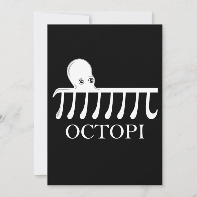 Carte Octopi - Funny Pi Octopus Math (Devant)