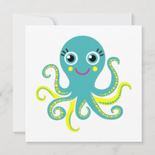 Carte Octopus bleu et jaune