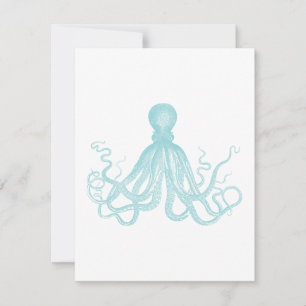 Carte Octopus de la mer Vintage marine marine