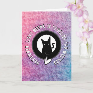 Carte Ode to Love Cat Greeting Card de la poète Adiela A