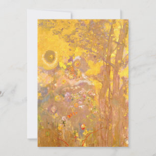 Carte Odilon Redon - Arbre sur Arrière - plan Jaune