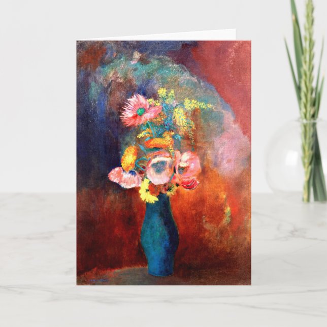 Carte Odilon Redon - vase éthéré de fleurs (Devant)