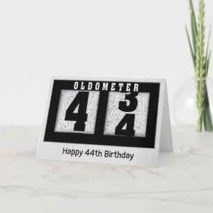 Carte Odomètre noir pour 44e anniversaire