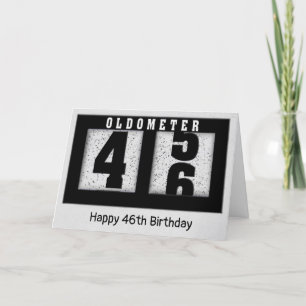 Carte Odomètre noir pour 46e anniversaire