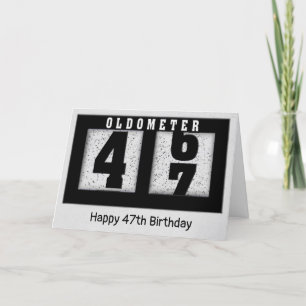 Carte Odomètre noir pour 47e anniversaire