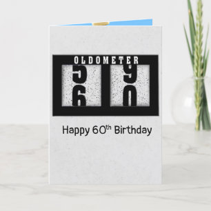Carte Odomètre noir pour 60e anniversaire