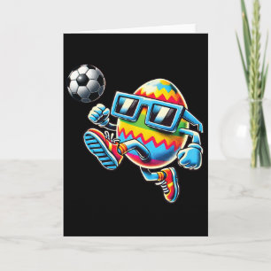 Carte Œuf de Pâques heureux Joueurs de football Amoureux