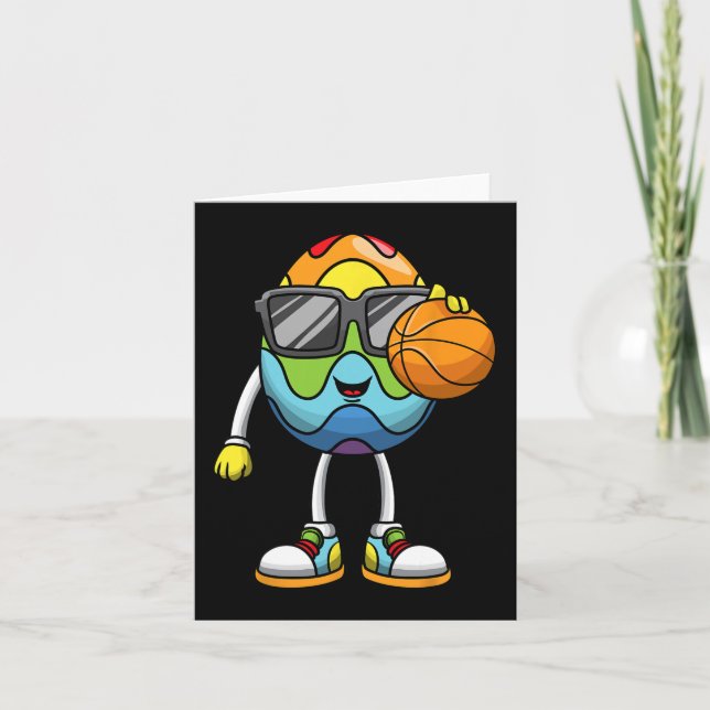 Carte Oeuf de Pâques Jouer Basket-Ball Sports Garçons Ho (Devant)