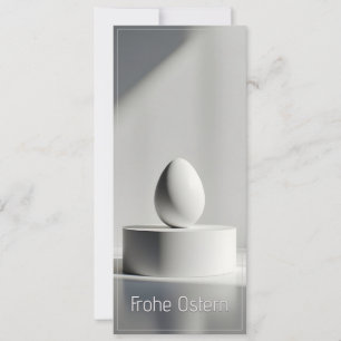 Carte Œuf de Pâques minimaliste sur un socle moderne