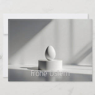 Carte Œuf de Pâques minimaliste sur un socle moderne
