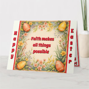 Carte Oeufs de Pâques Collection Vintage tendance