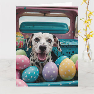 Carte OEufs de Pâques Dalmatiens