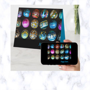 Carte OEufs de Pâques peints et modifiables