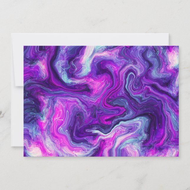 Carte Oeuvre violette, Bleue, Fluide Rose (Devant)