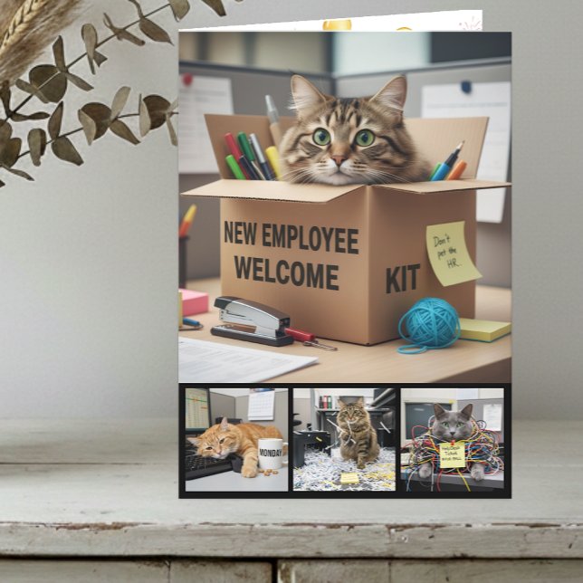 Carte Office Fun Cats Photo Card, Business Cat (Office Cats Photo Card / customize inside)