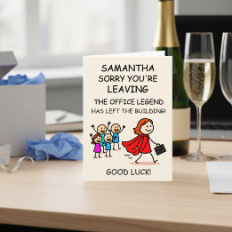 Carte Office Legend Goodbye Card coworker leaving