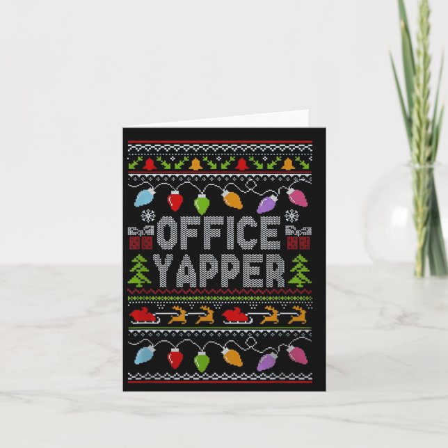 Carte Office Yapper Ugly Sweater Christmas  (Devant)