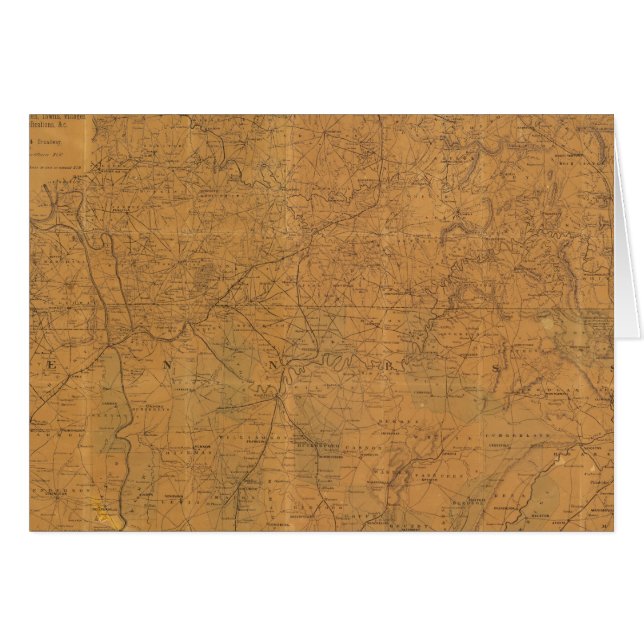 Carte officielle de l'État du Tennessee par Lloyd (Devant horizontal)