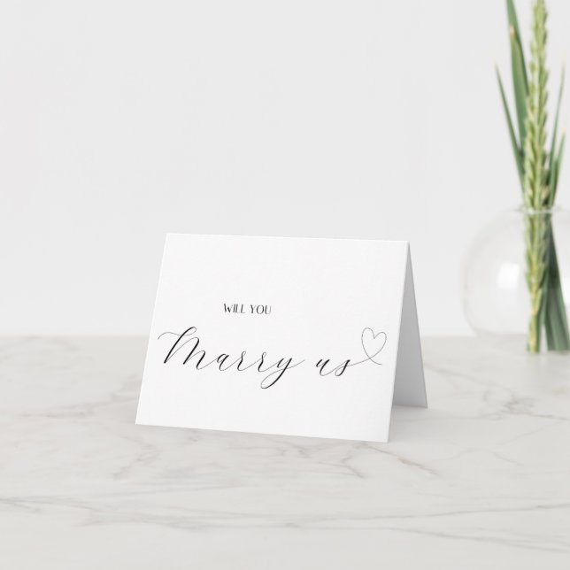 Carte Officielle De Mariage Élégante Vous Nous Mar (Devant)