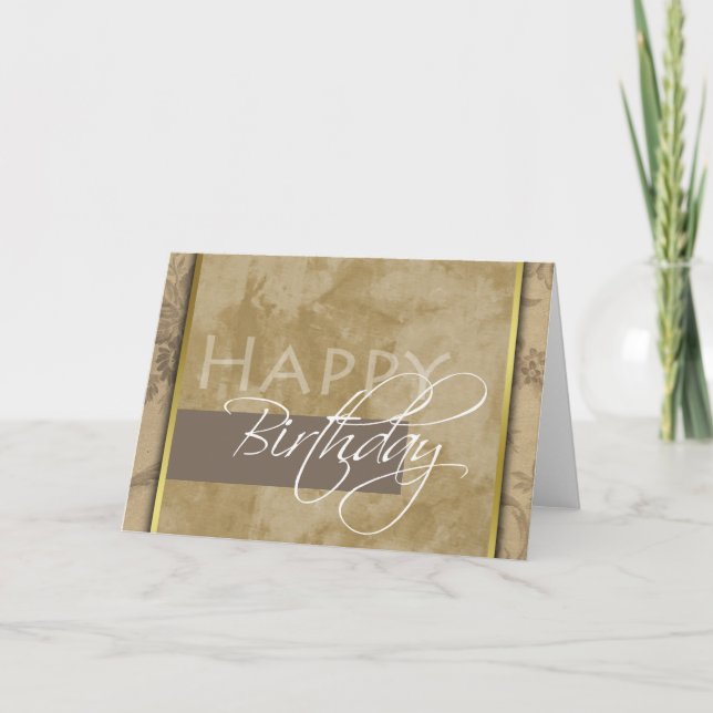 Carte officielle de voeux d'anniversaire heureuse (Devant)