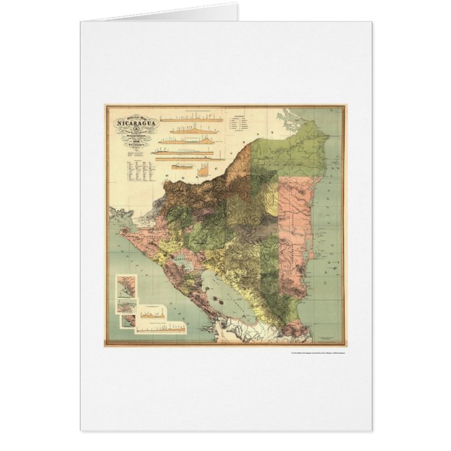 Carte officielle du Nicaragua 1898 (Devant)