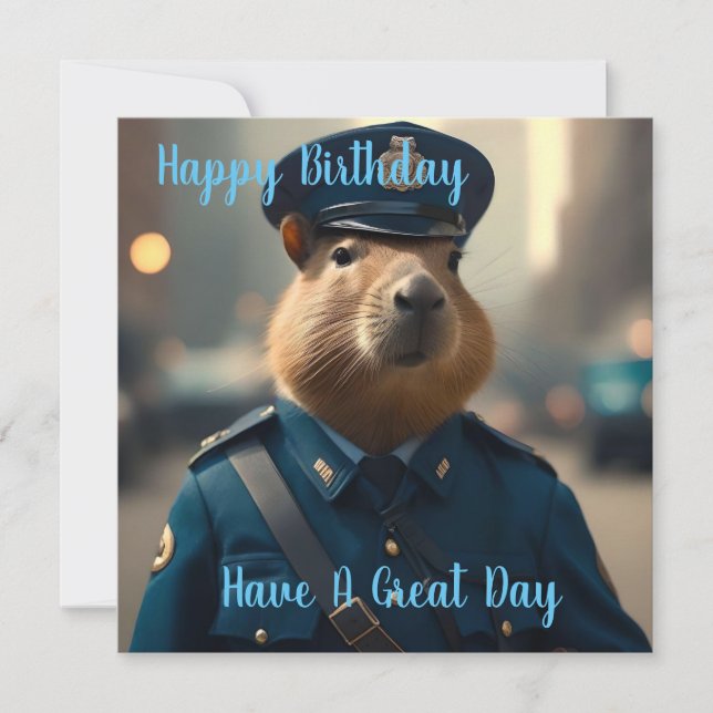 Carte Officier Capybara : Garder la paix, (Devant)