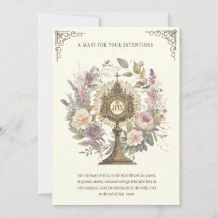 Carte Offrande de Messe Florale Louanges Divines Euchari