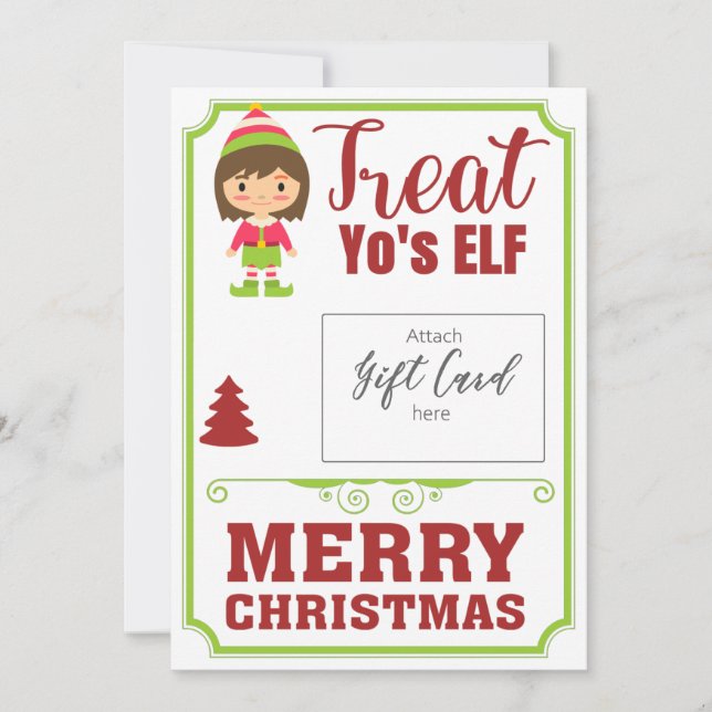 Carte Offre amusante Yo's ELF cadeau de Noël Titulaire (Devant)