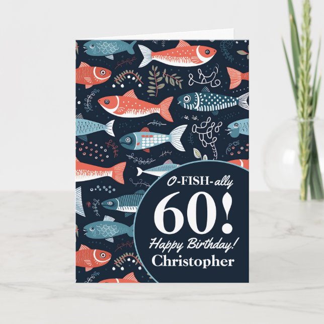 Carte Ofish 60 pêcheur Anniversaire (Devant)