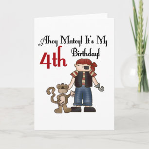 Carte Oh 4èmes T-shirts et cadeaux d'anniversaire de