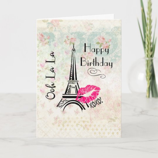 Carte Oh Anniversaire De Tour Eiffel De Paris De La De Zazzle Ca