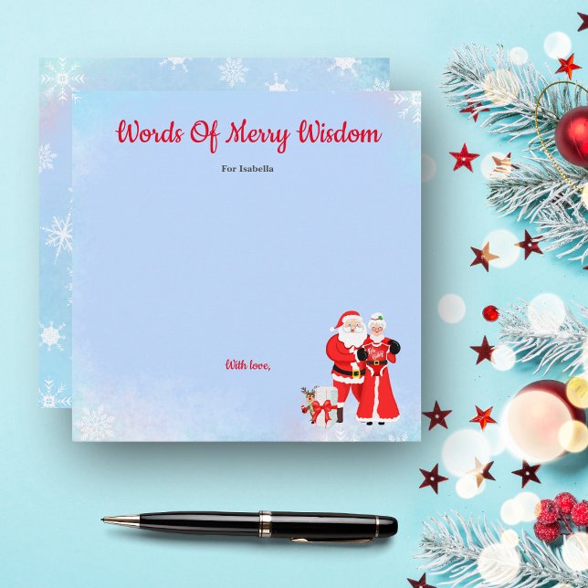 Carte Oh Baby Père Noël & Mme Claus Conseil Baby shower (A wonderful way have your guest give some advice to the future parents. )