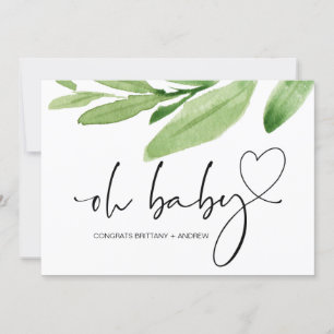 Carte Oh Baby shower Nouvelle Maman Félicitations Eucaly