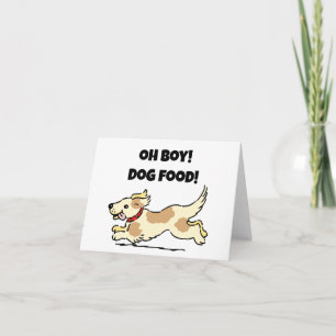 Carte Oh Boy Chien Nourriture Affamé Chiot Illustration 
