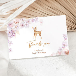 Carte Oh cerf baby shower merci