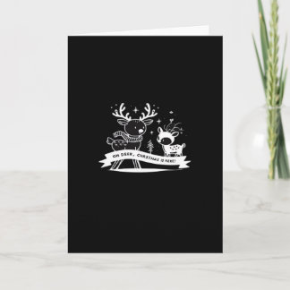 Carte Oh Cerf Célébration de Noël Style de Fête