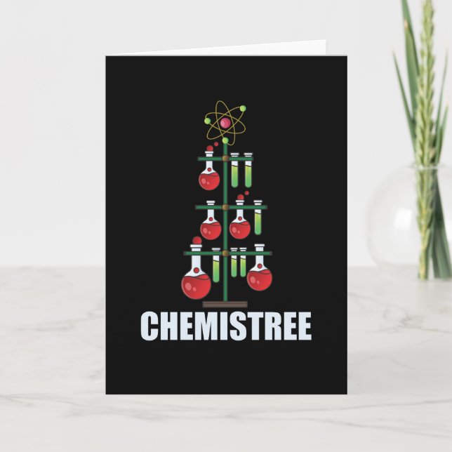 Carte Oh Chemistree maître en chimie de Noël (Devant)