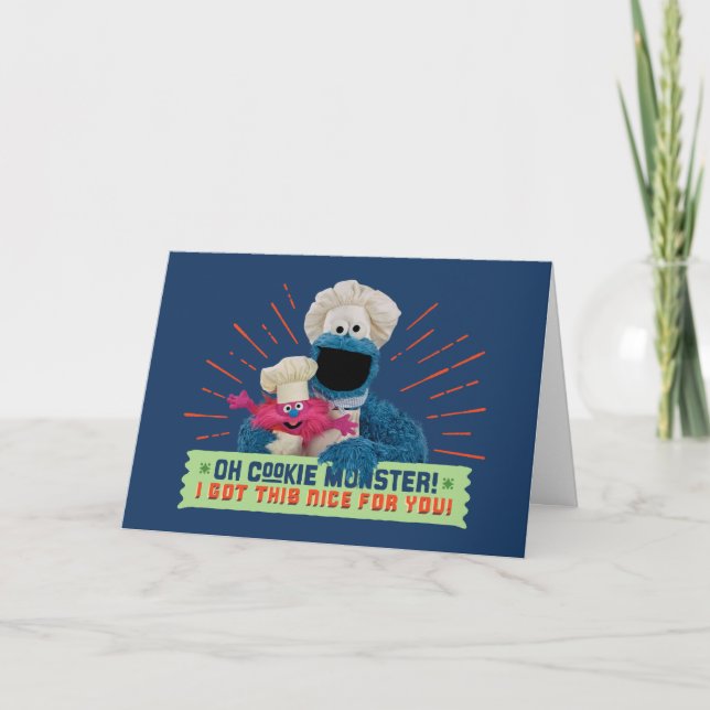 Carte Oh Cookie Monster ! J'Ai Ce Beau Pour Toi (Devant)