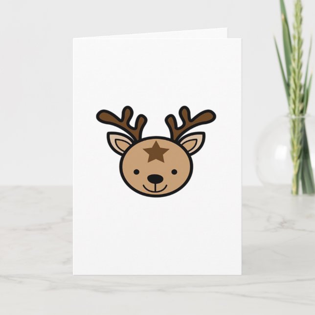 Carte Oh Cute Deer Minimal Design  (Devant)