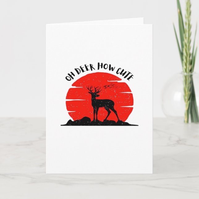 Carte Oh Deer Cute Style (Devant)
