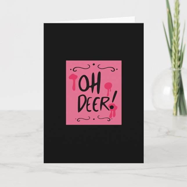 Carte Oh Deer Minimal Aesthetic (Devant)