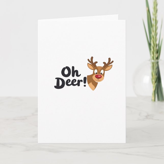 Carte Oh Deer Modern Aesthetic Style (Devant)