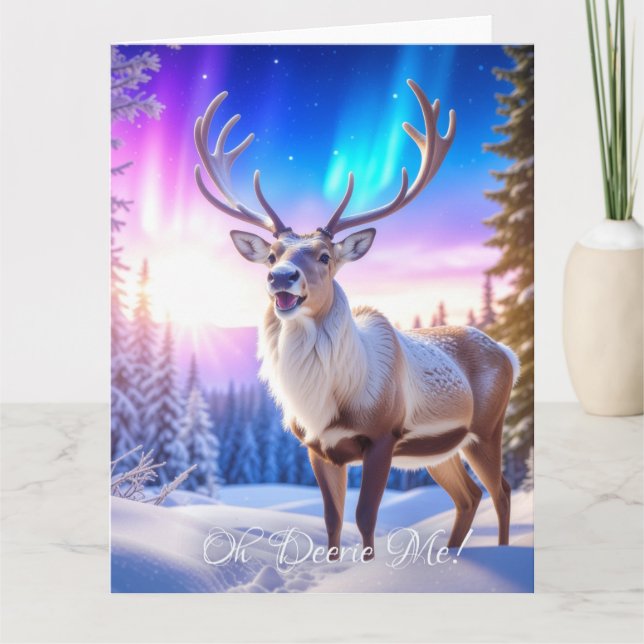 Carte OH DEERIE ME - Christmas Reindeer (Devant)