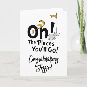 Carte Oh, les endroits où vous irez ! Rétro diplômé