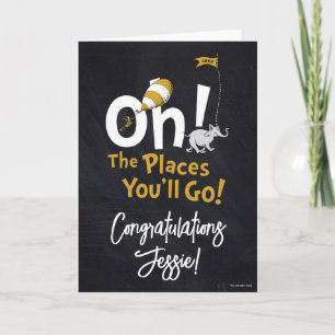 Carte Oh, les endroits où vous irez ! Rétro diplômé